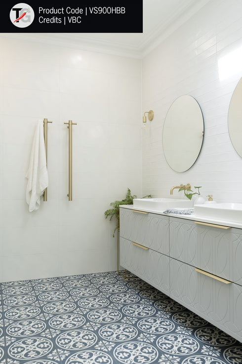 Thermorail VS900HBB Brushed Brass Vertical Heated Rail